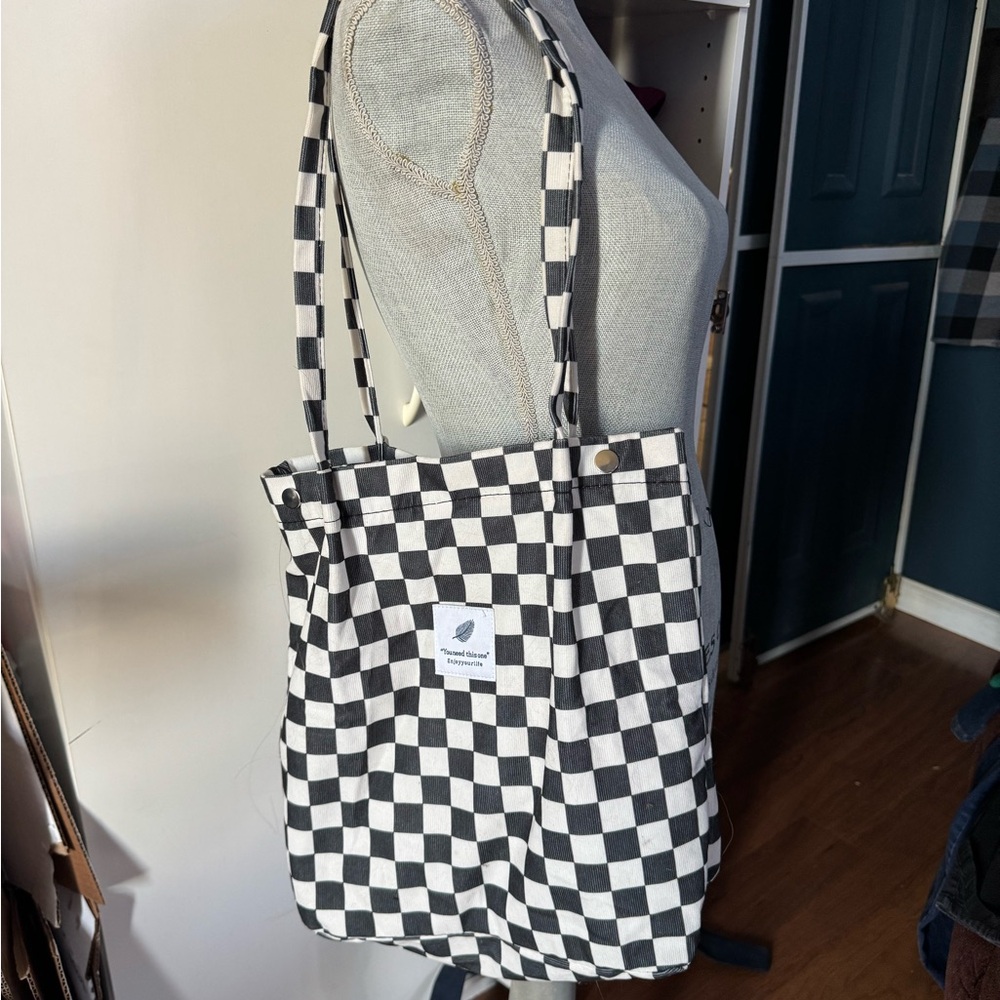 Checkered Tote Bag